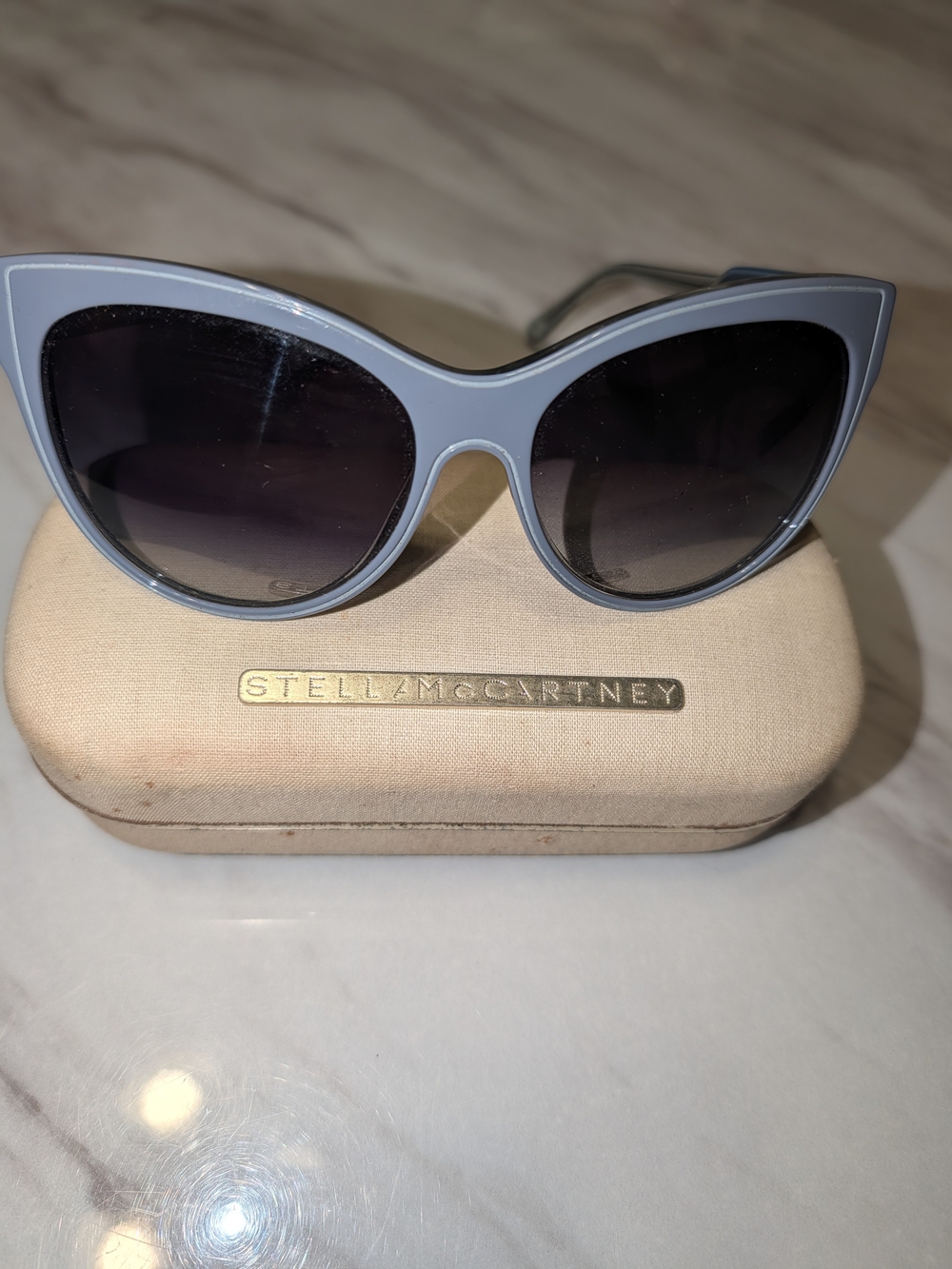 Stella McCartney Women's Light Gray Cat Eye Sunglasses